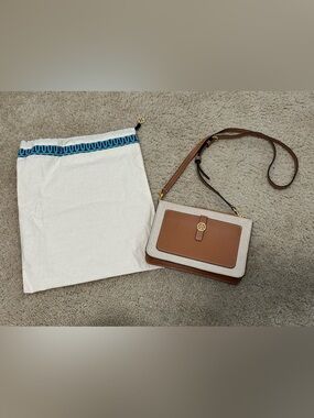 Tory Burch Walker Canvas Double-Zip Crossbody Bag Purse